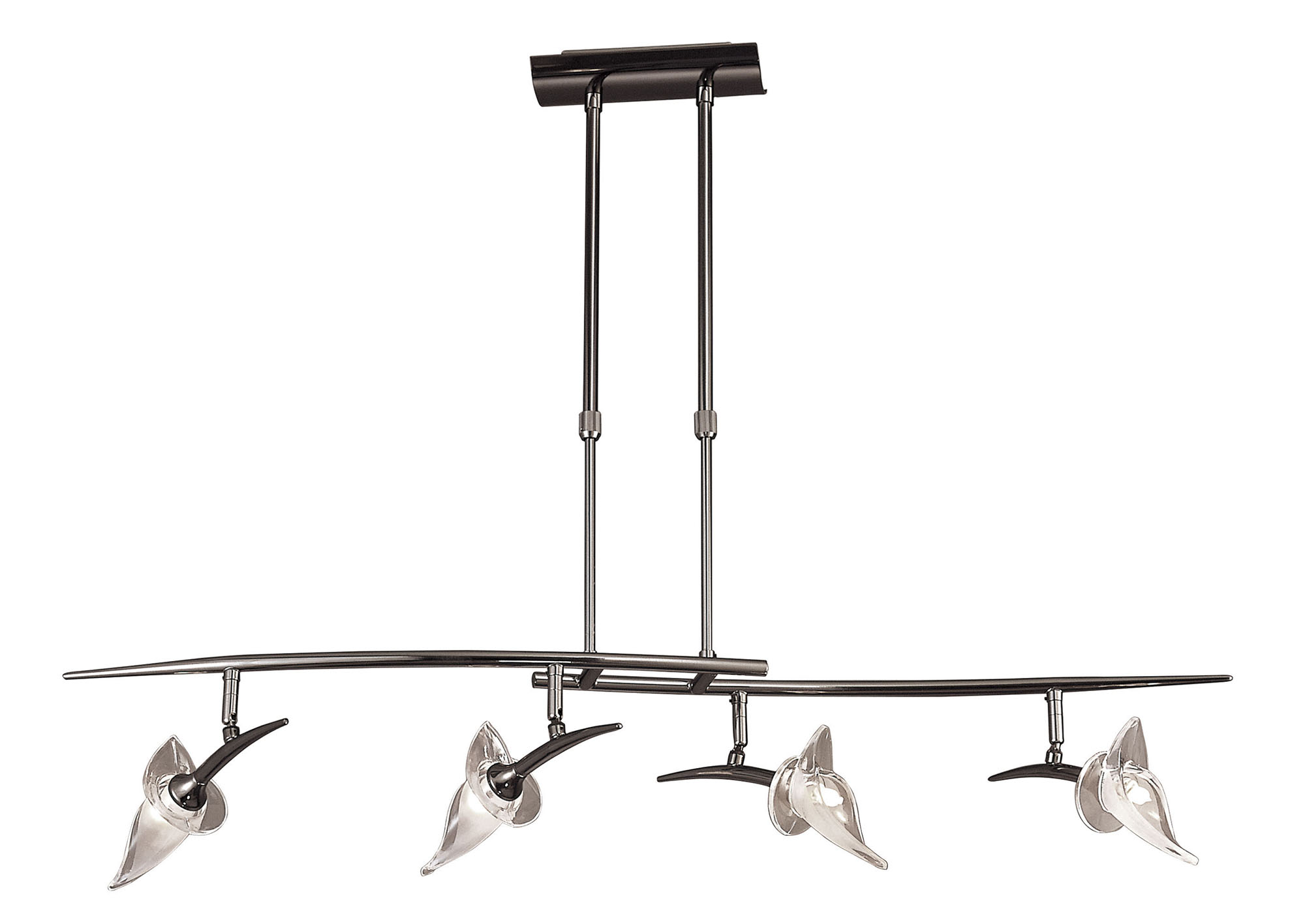 Flavia Black Chrome Ceiling Lights Mantra Linear Fittings Flavia Black Chrome Ceiling Lights Mantra Linear Fittings
